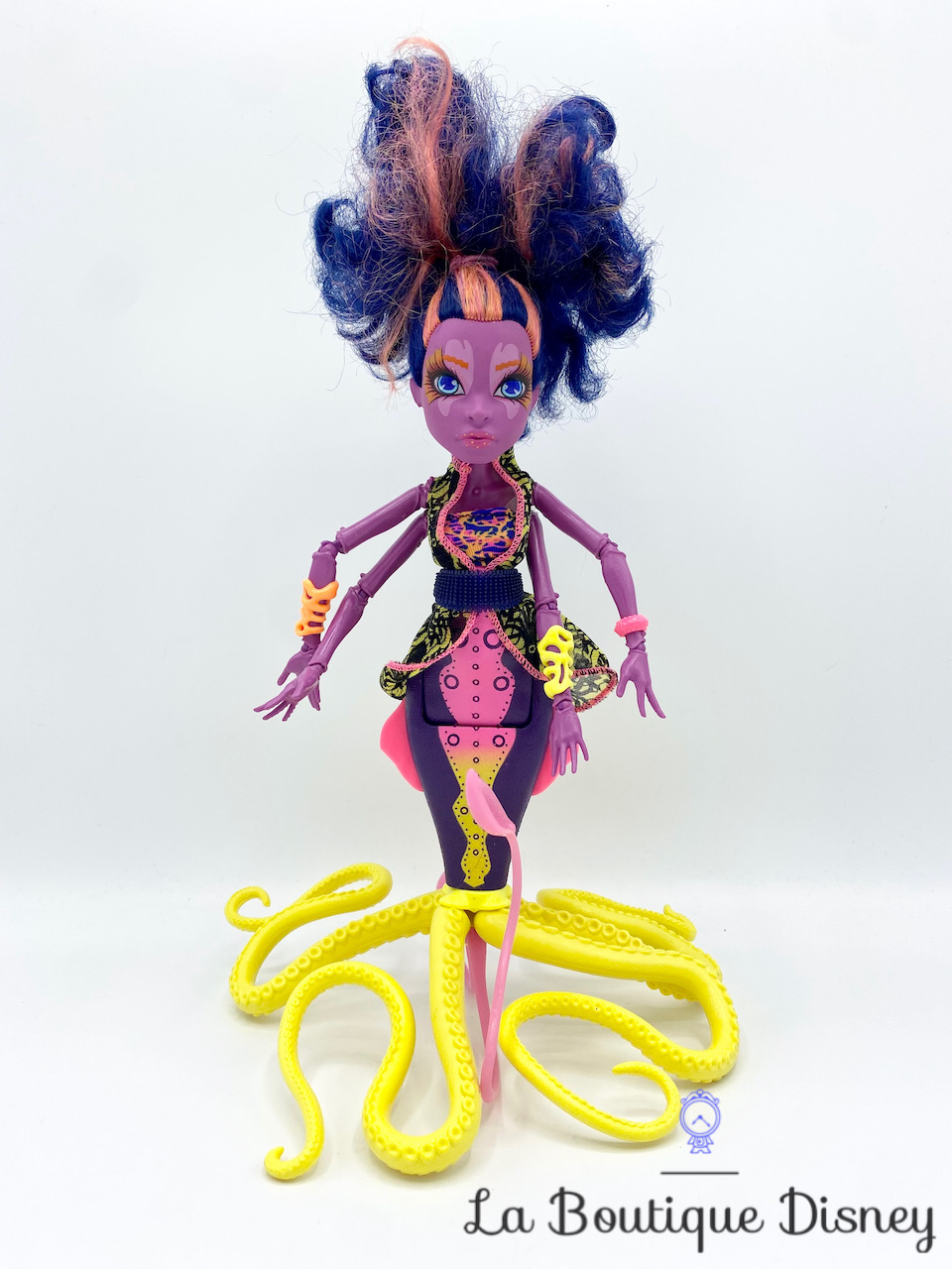 Poupée Monster High Kaala Mer'ri Grande Barrière des Frayeurs Mattel  tentacules jaunes violet bras