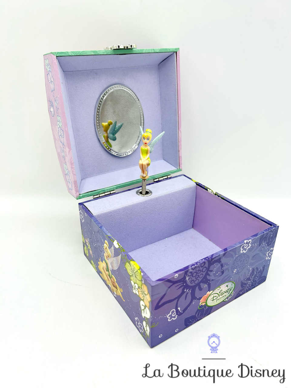 Boite à musique Fée Clochette Disney Fairies Noa Rosélia Iridessa violet bijoux musicale