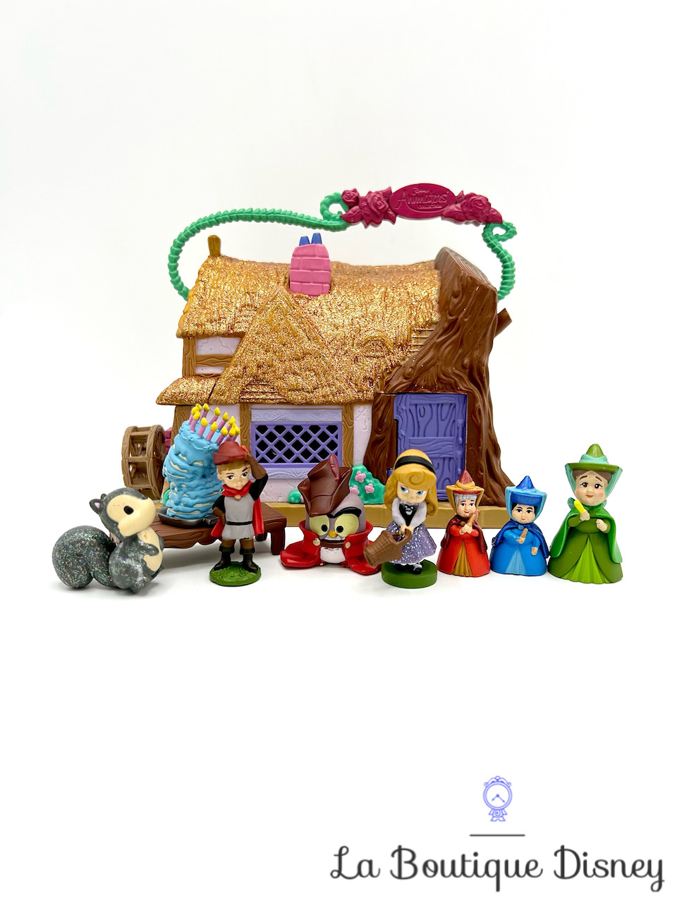 Figurine Maisonnette Aurore La Belle au bois dormant Animators Collection Littles Disney Store 2020 Coffret Cottage Ensemble jeu miniature