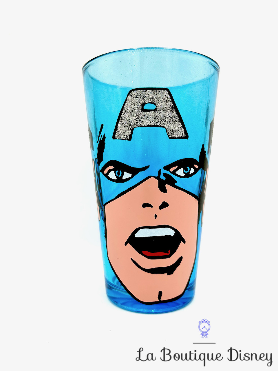 Verre Captain America Marvel 2011 Steve Rogers Avengers bleu