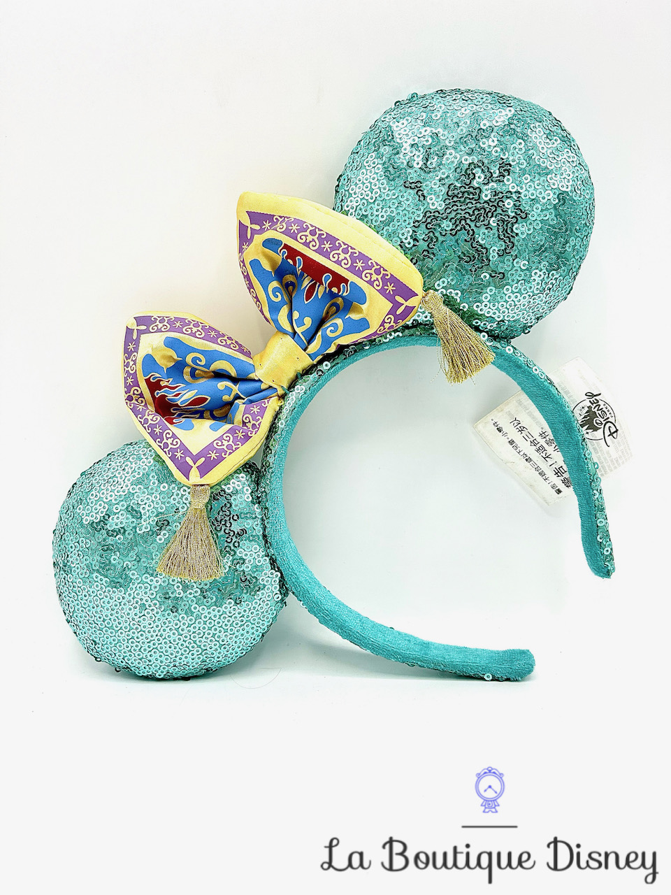 Serre tête Oreilles Minnie Jasmine Tapis Volant Aladdin Disney Parks Ears Disneyland sequins bleu