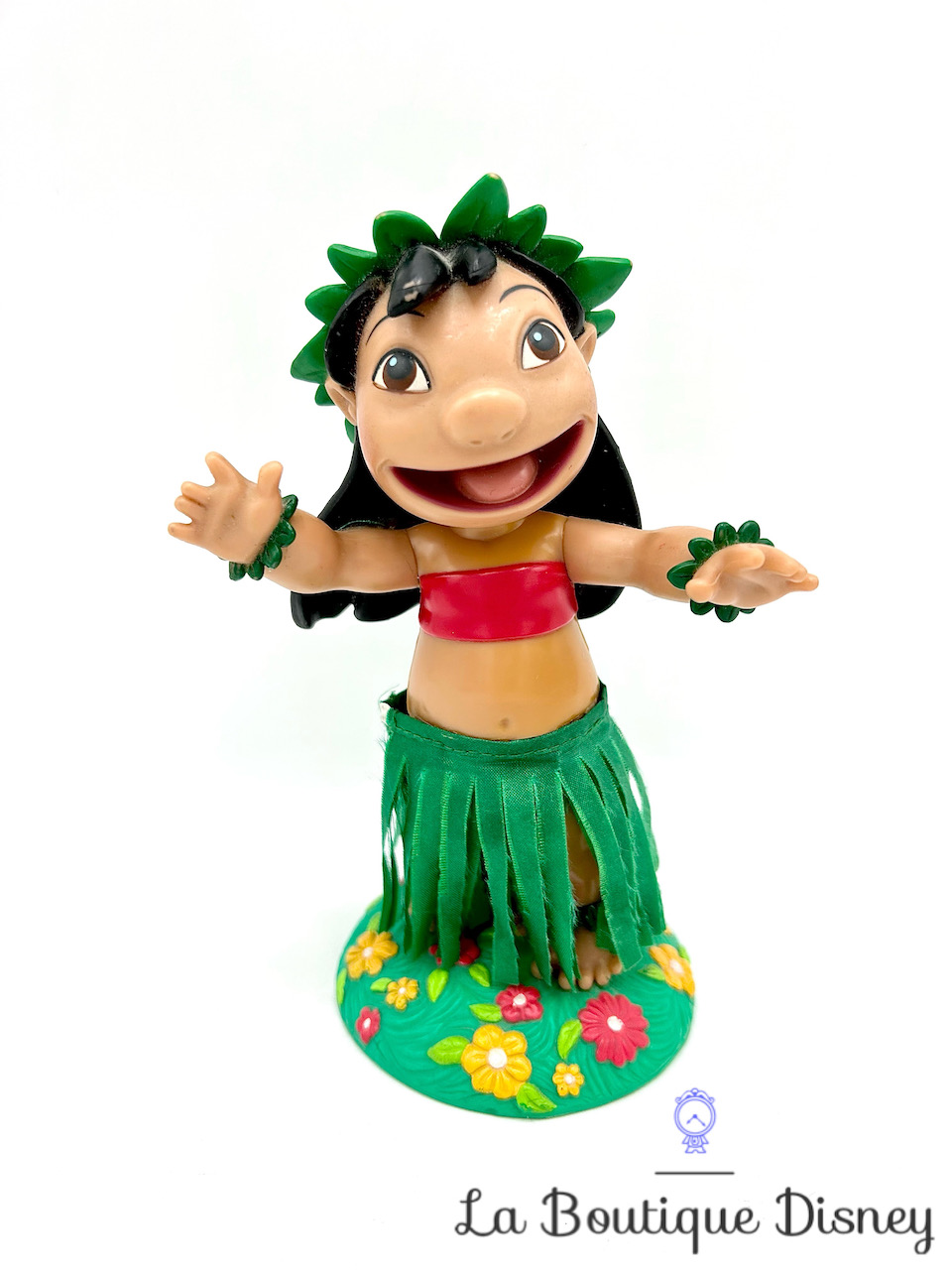 Figurine Lilo Hula Boinger Bobble Head Disney Hasbro 2001 Lilo et Stitch Hawaii 15 cm