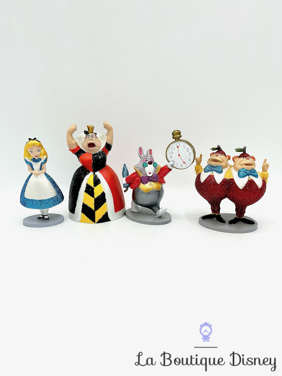 Figurines Playset Alice au pays des Merveilles paillettes Disney Store Exclusive Alice in Wonderland