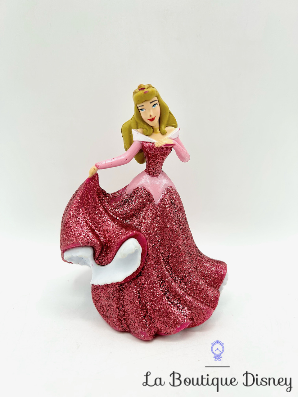Figurine Aurore La Belle au bois dormant Disney Store rose princesse paillettes 10 cm