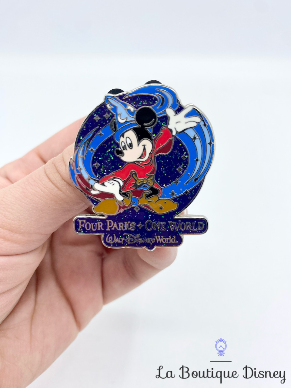 Pin Mickey Sorcerer Four Parks One World Edition limitée 1500 Walt Disney World 2008 Mickey Fantasia 70298