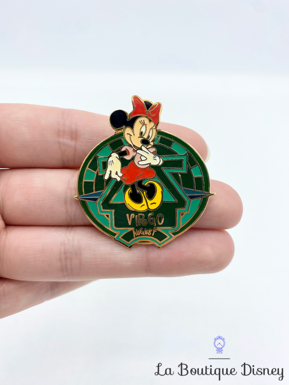 Pin Minnie Mouse Virgo Zodiac POM Series August Edition limitée 5000 Walt Disney World 2001 Astro Vierge 6082