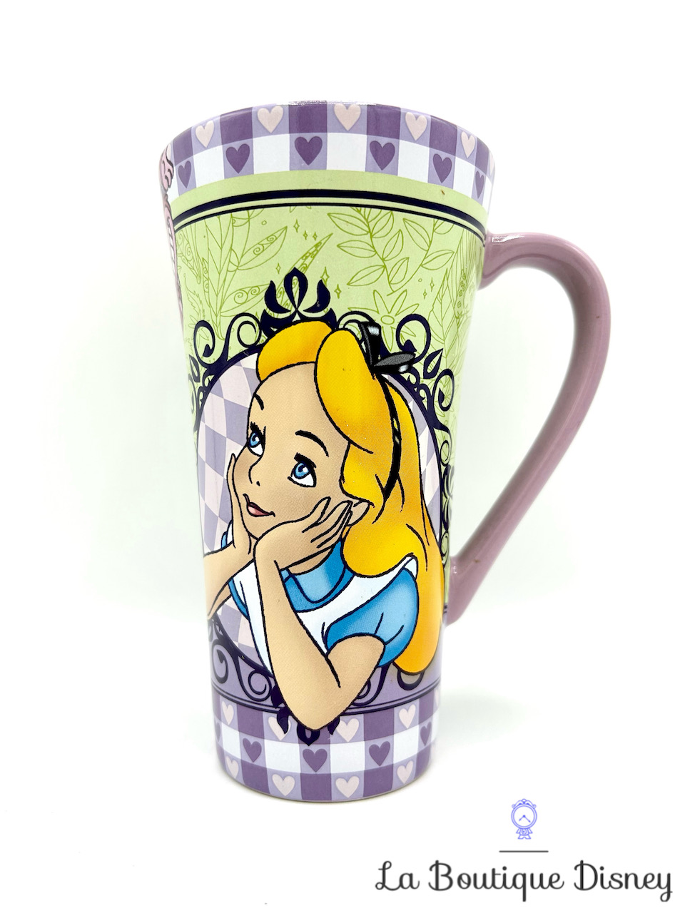 Tasse Alice au pays des Merveilles Tea Time à Paris Disneyland Paris mug Disney violet vert