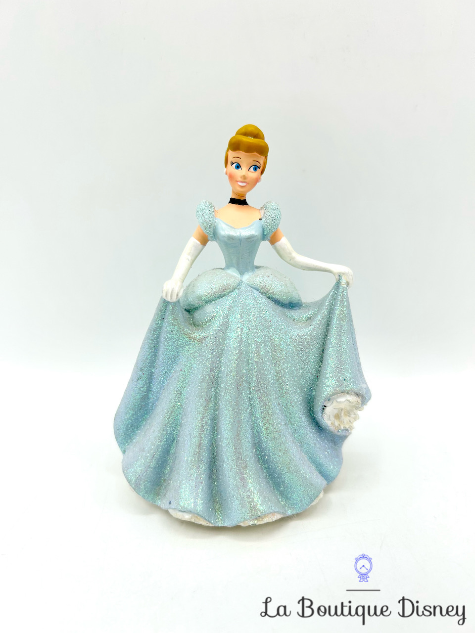 Figurine résine Cendrillon Disneyland Paris Disney princesse paillettes robe bleu 12 cm