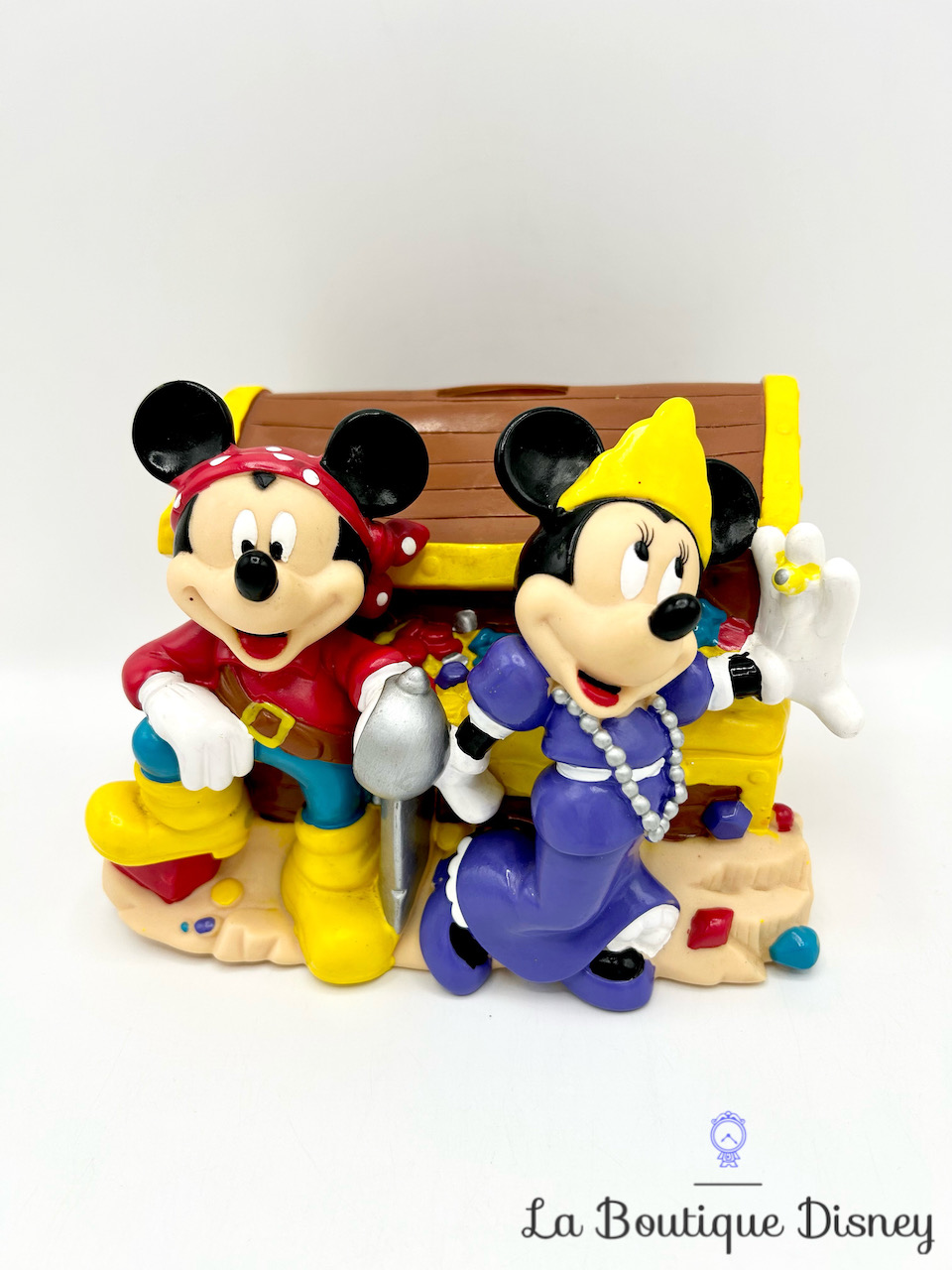 Tirelire Mickey Minnie Pirates Coffre Trésor Disney MFG Monogram plastique 14 cm