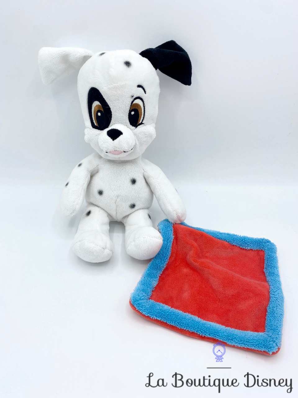 Peluche Les 101 Dalmatiens Disney Nicotoy chien blanc noir doudou rouge