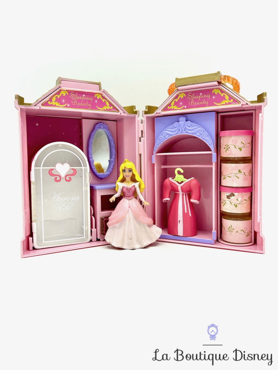 Figurine Fashion Polly Pocket Château Aurore La belle au bois dormant Disney Store Sleeping Beauty Castle Play Set mini princesse