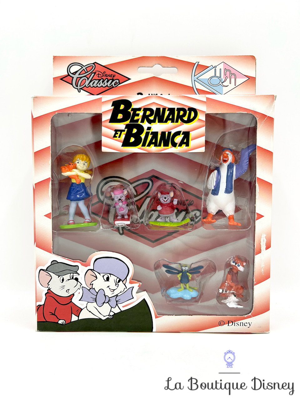 Coffret Figurines Bernard et Bianca Disney Classic 1996 Kid\'M vintage