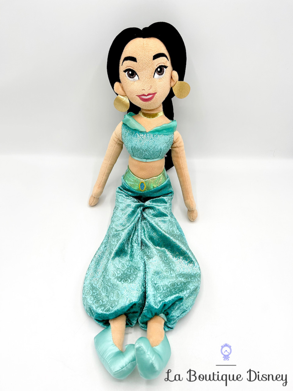 Poupée chiffon Jasmine Disney Store 2016 Aladdin peluche princesse bleu 54 cm