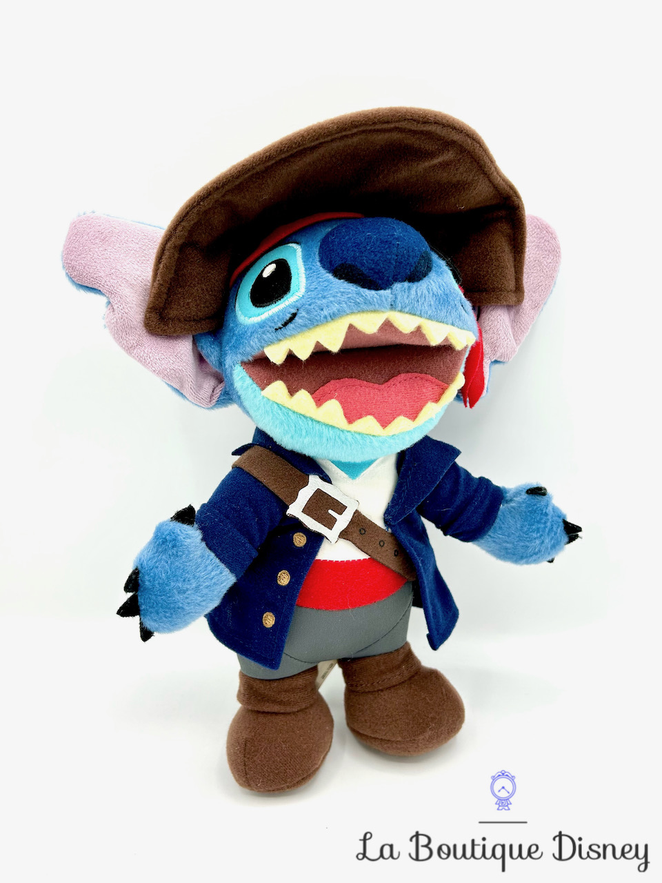 Peluche Stitch Pirate Disney Parks 2014 Disneyland Lilo et Stitch monstre bleu chapeau 30 cm