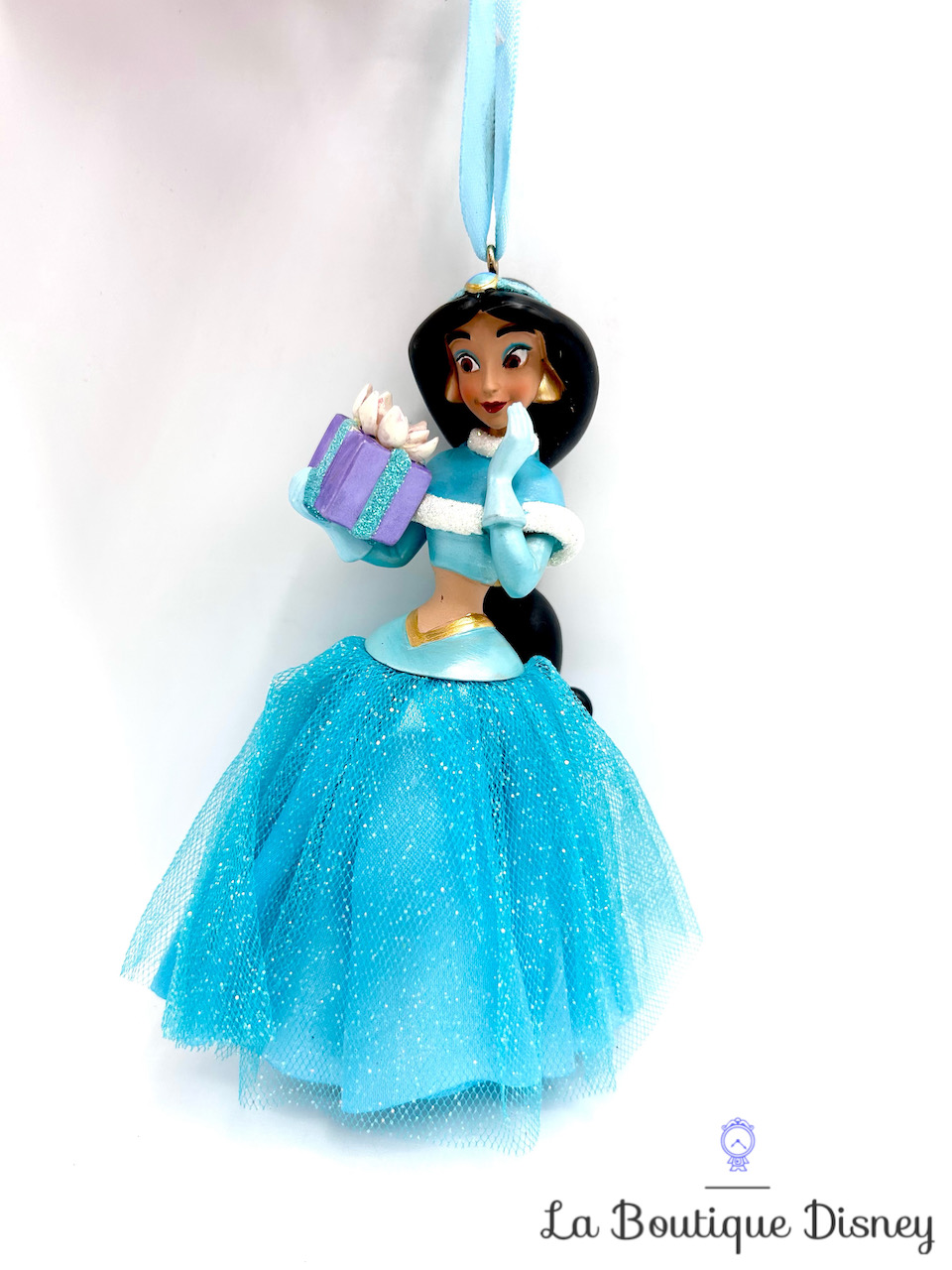 Ornement Noël Jasmine cadeau Disney Store 2013 Aladdin princesse robe tissu boule suspension