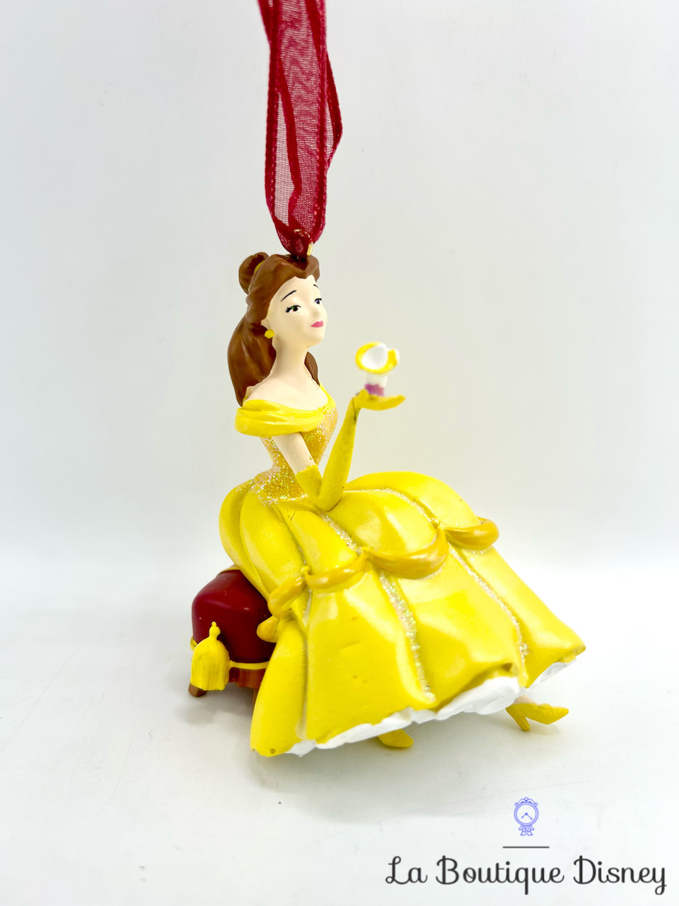 Ornement Noël Belle assise Zip Disney Parks Disneyland La belle et la bête princesse boule suspension