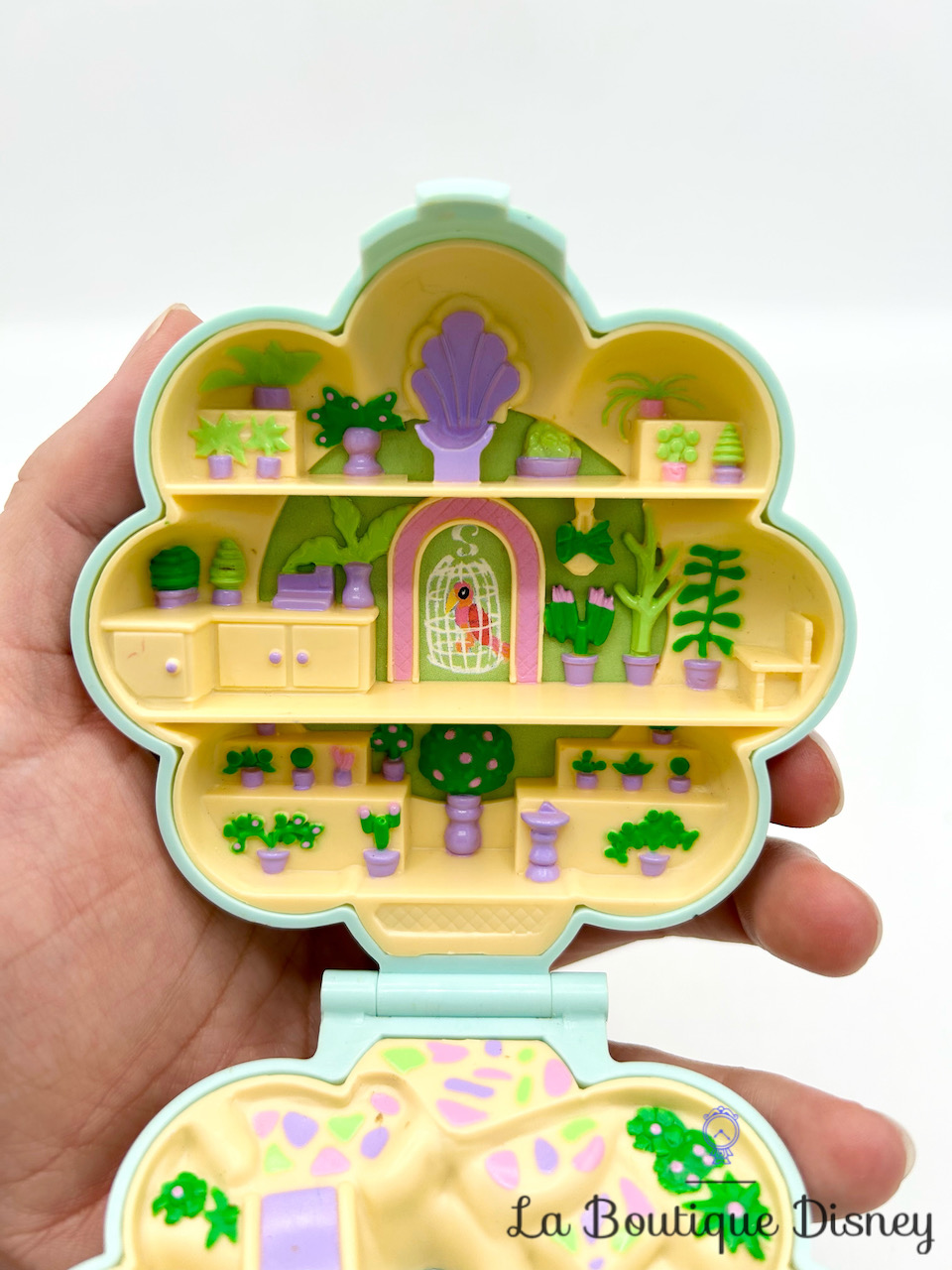 Polly Pocket Bluebird 1990 Midges Flower Shop boite vert fleur plante