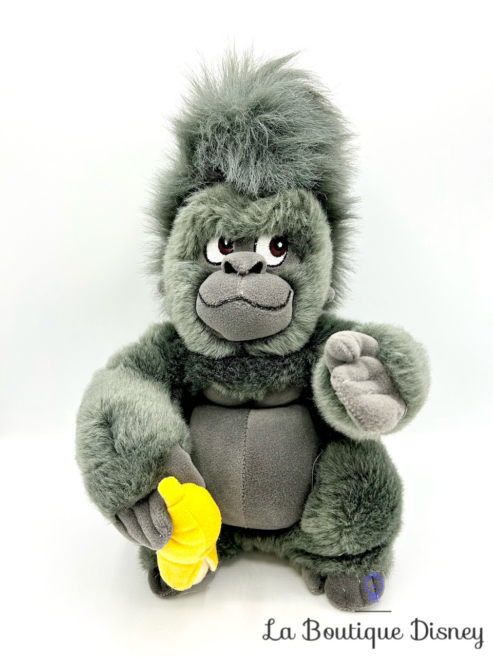 Sac à dos Tok banane singe Tarzan Disney Store vintage peluche Terk gris 38 cm