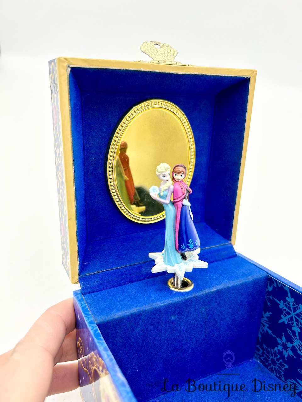 Boite à musique La reine des neiges Disneyland Paris Disney Frozen Let It  Go Anna Elsa bleu boite à bijoux
