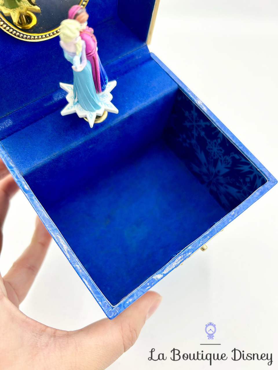 Boite à bijoux musicale Anna et Elsa DISNEY STORE La Reine des neiges  Frozen rose bleu 11 cm