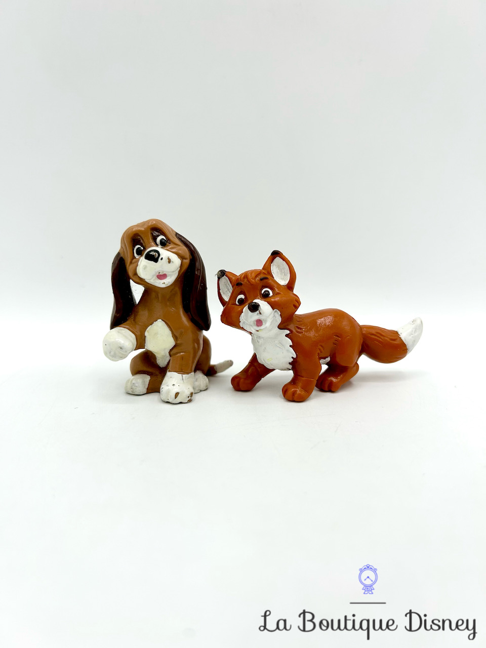 Figurines Rox et Rouky Bully Disney 1980 chien renard