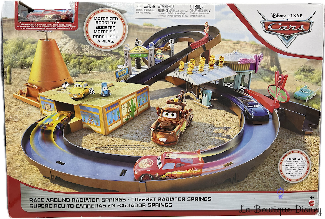 Jouet Coffret Radiator Springs Cars Disney Pixar circuit motorisé Mattel voiture