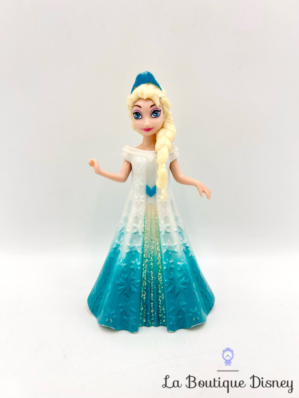 Figurine Magiclip Elsa La reine des neiges Disney Mattel polly clip robe bleu blanc
