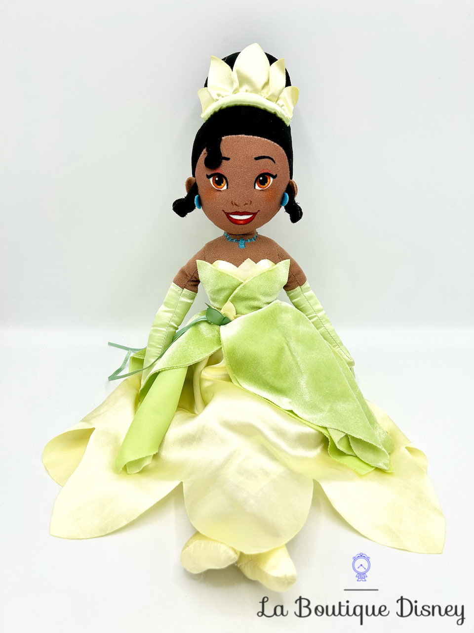 Poupée chiffon Tiana La princesse et la grenouille Disney Store Disney Parks peluche princesse verte 52 cm
