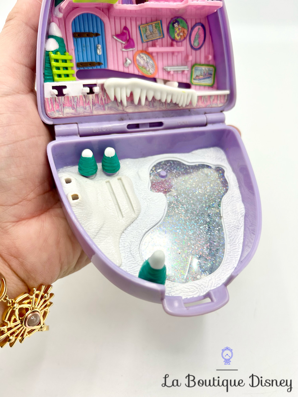 Polly Pocket Bluebird 1996 Snow Mountain Vacances à la neige valise violet