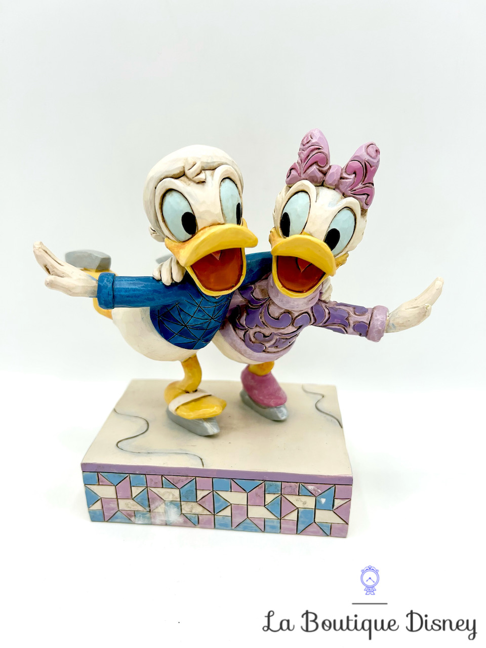 Figurine Jim Shore Donald Daisy Patinage Disney Traditions Showcase Collection 4033269 Pairs Skating