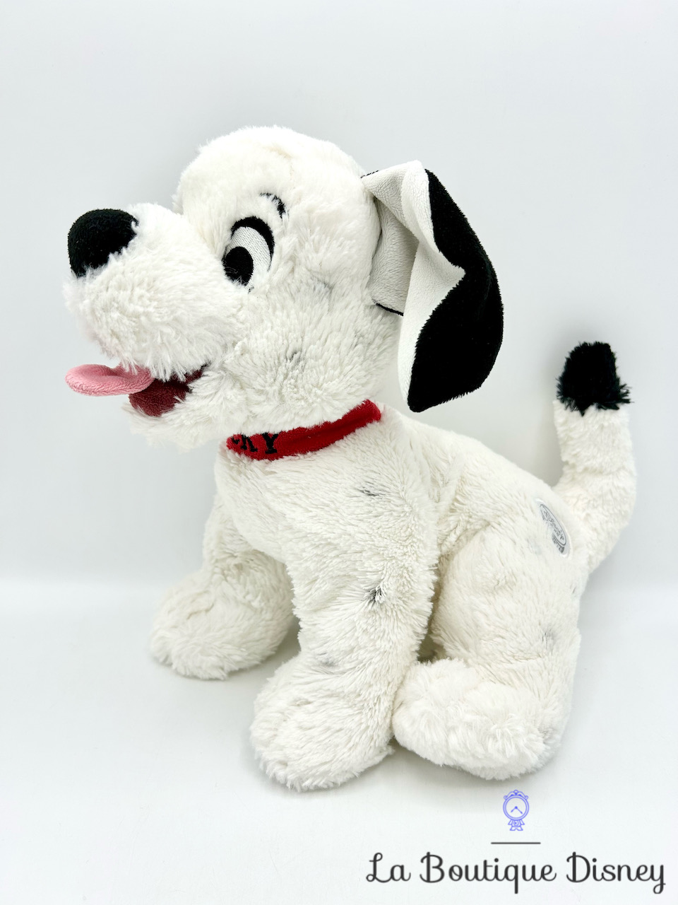 Peluche Lucky Les 101 Dalmatiens Disney Store Exclusive chien collier rouge écusson 33 cm