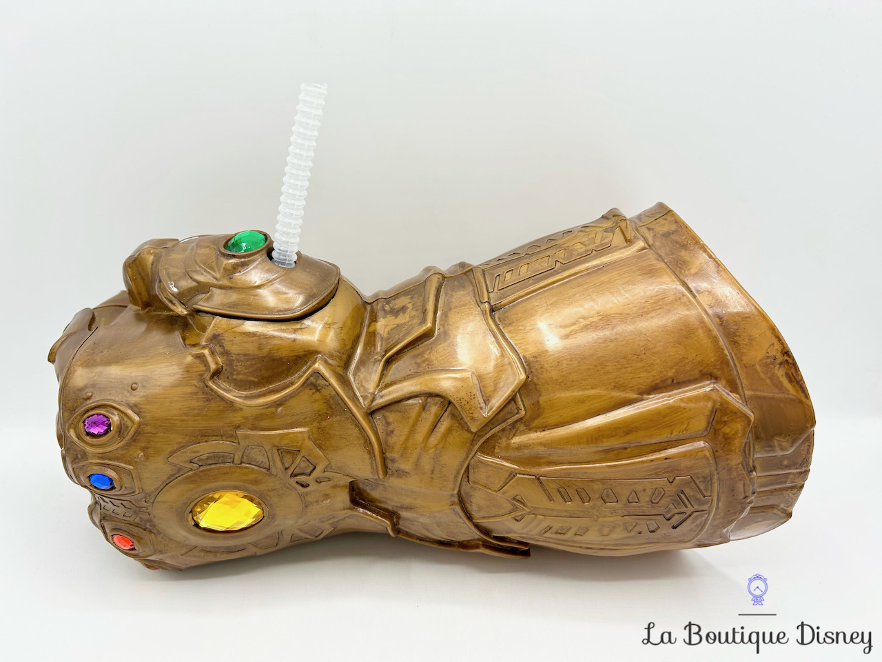 Gobelet paille Gant de linfini Thanos Marvel Disney Parks 2018 plastique relief 3D