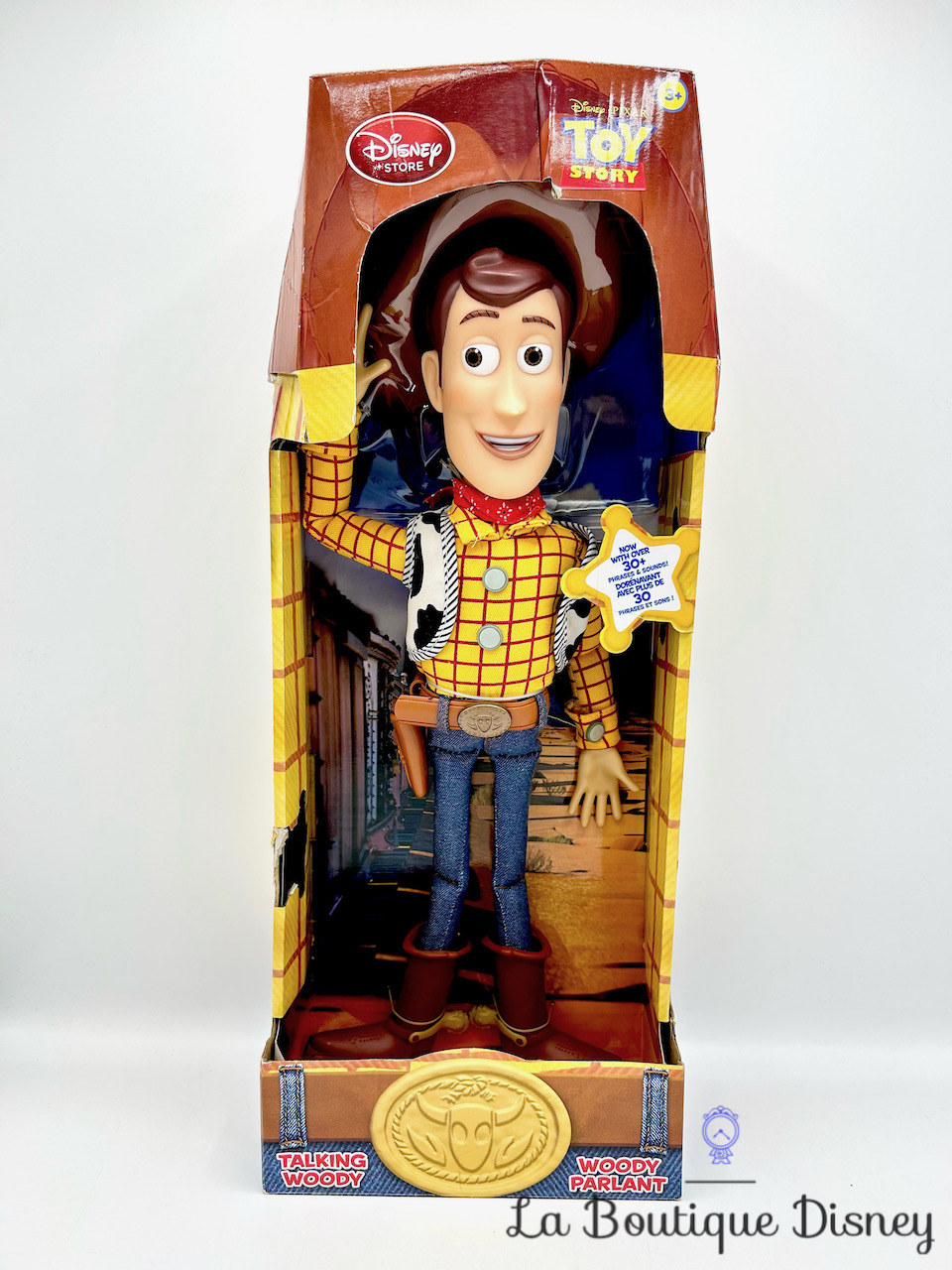 Poupée Woody parlant à ficelle Disney Store 2016 Toy Story figurine articulée Talking Woody