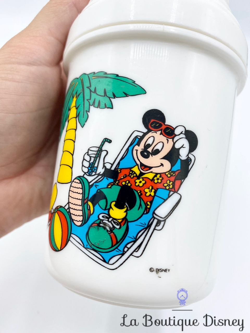 thermos-mickey-donald-palmier-été-vintage-disney-vert-blanc-transat-plage-1