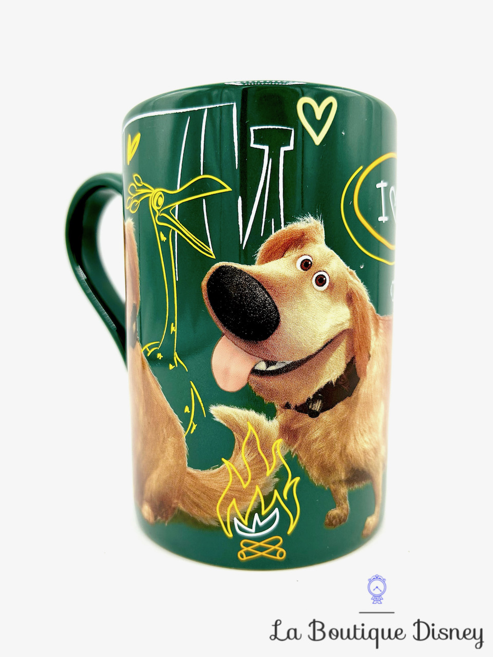 Tasse Doug chien Là Haut Disney Store 2021 mug vert I Love You