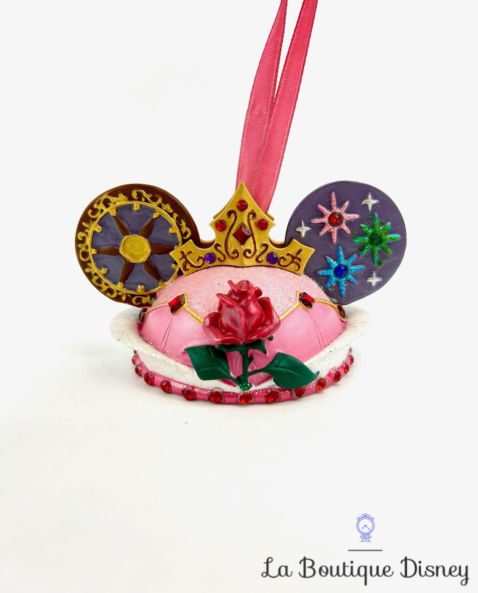 Ornement Noël Aurore Ear Hat Disney Parks La belle au bois dormant Oreilles Mickey Princess Aurora boule suspension