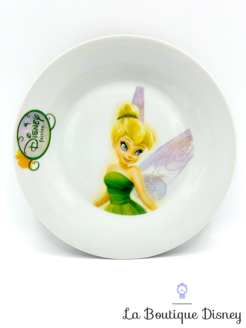 Assiette La Fée Clochette Disney Fairies Peter Pan céramique blanc