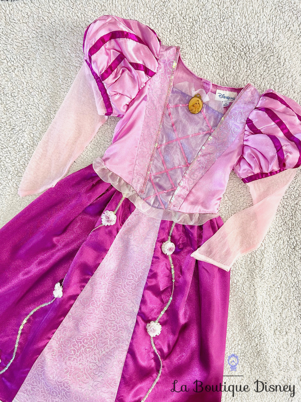 Déguisement Raiponce Disneyland Paris Disney taille 8 ans robe princesse violet rose