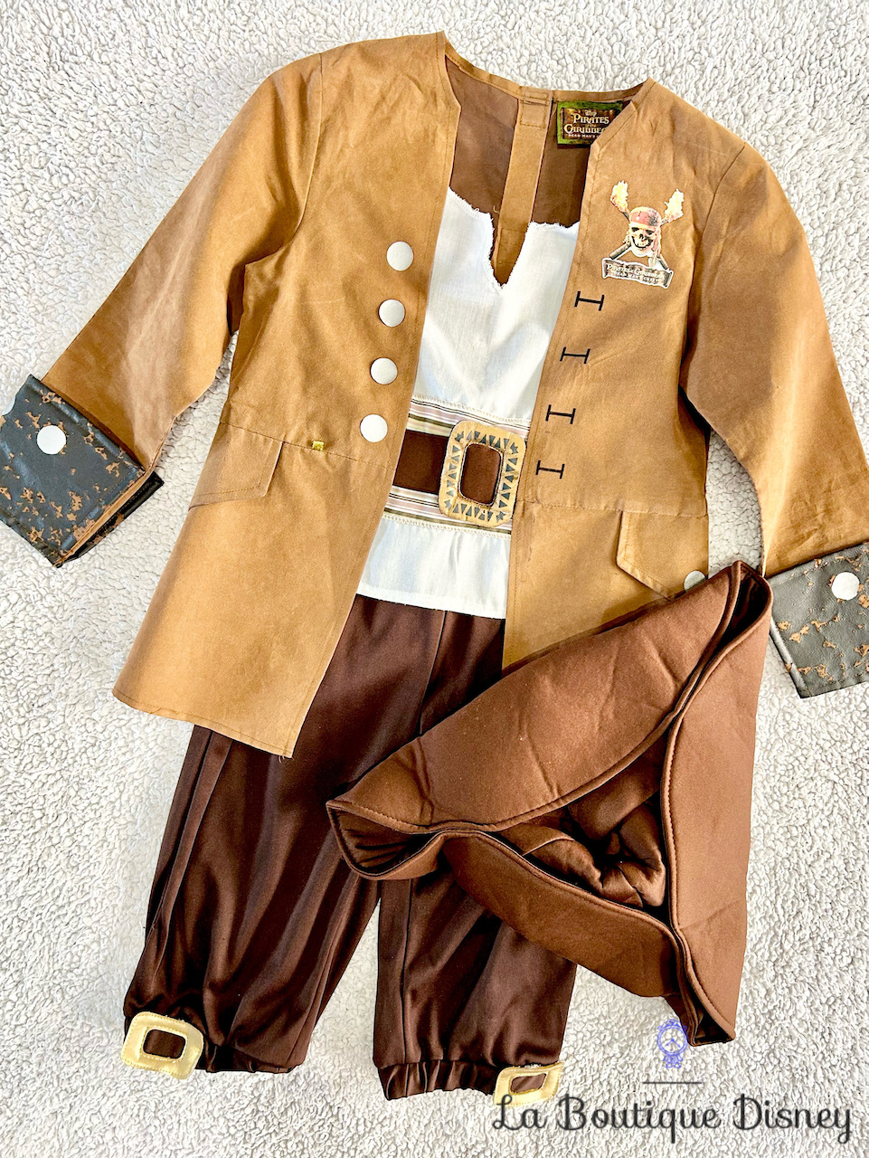 Déguisement Jack Sparrow Pirates des Caraïbes Disney taille 5/7 ans costume pirate marron