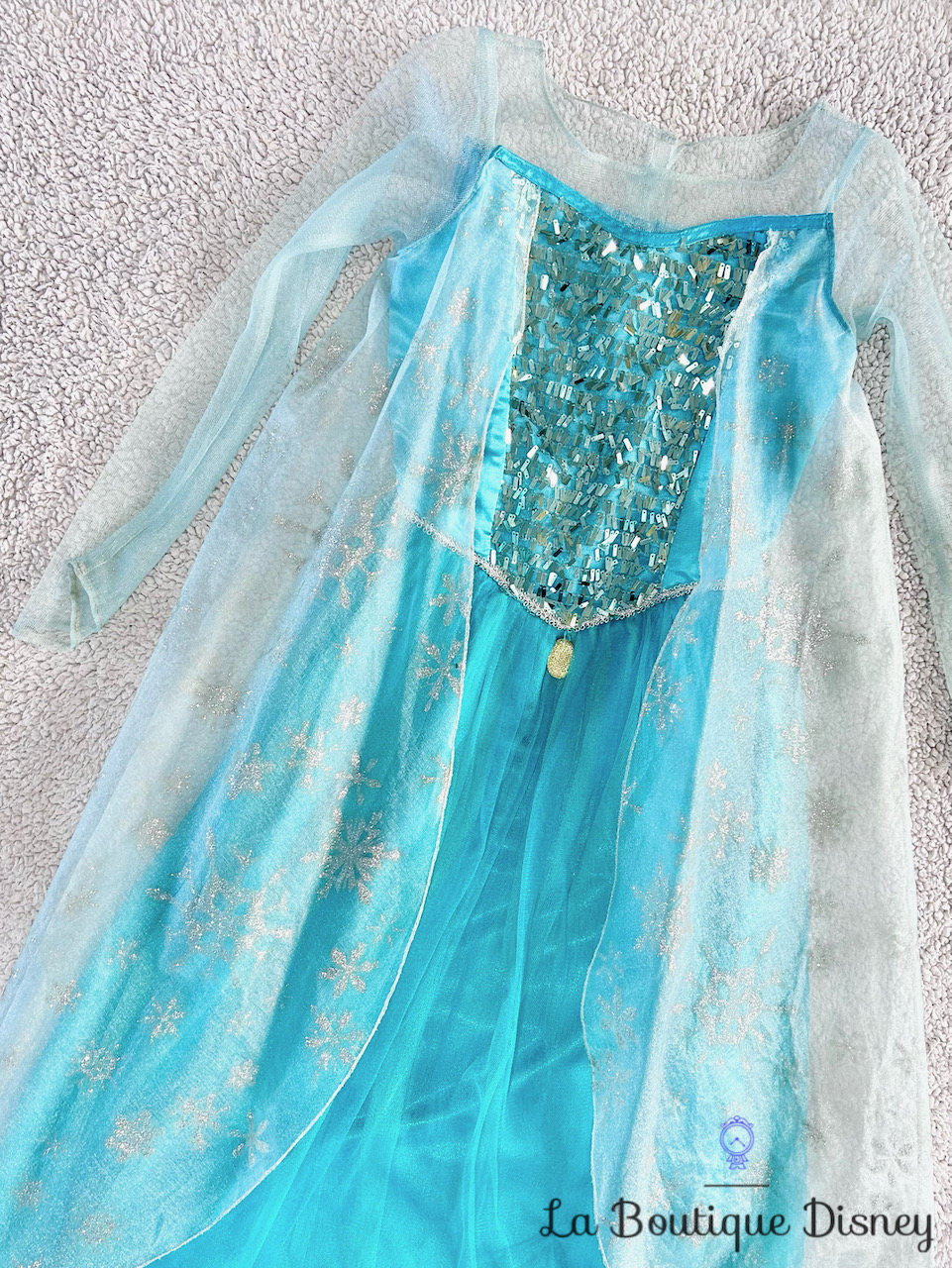 Déguisement Elsa La reine des neiges Disney Store taille 9/10 ans robe bleu cape strass