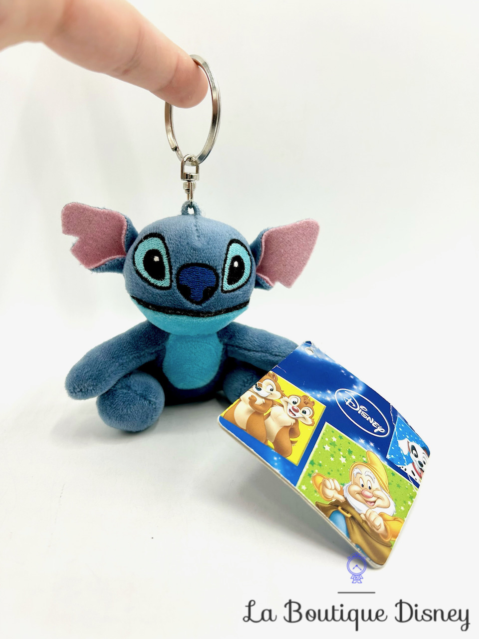 Porte clés Stitch Disney Nicotoy Lilo et Stitch peluche bleu 9 cm