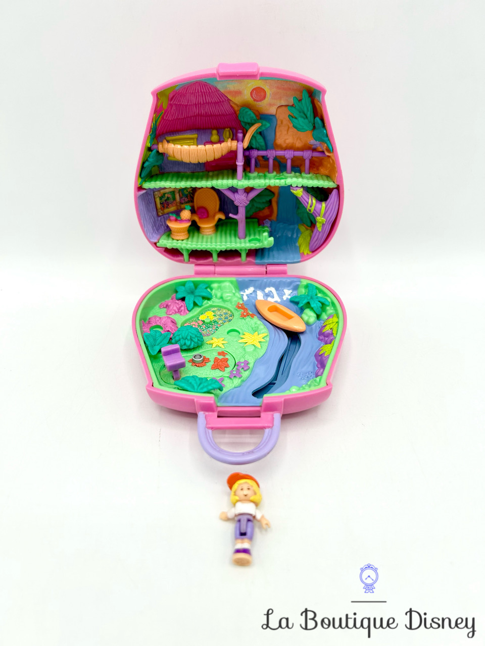 Polly Pocket Bluebird 1996 Jungle Adventure Sac à dos rose