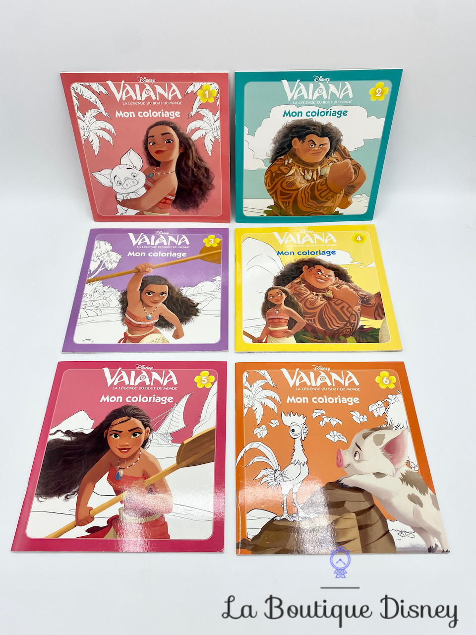 Livres Coloriages Vaiana La légende du bout du monde Disney Hachette Jeunesse Maui Pua Heihei
