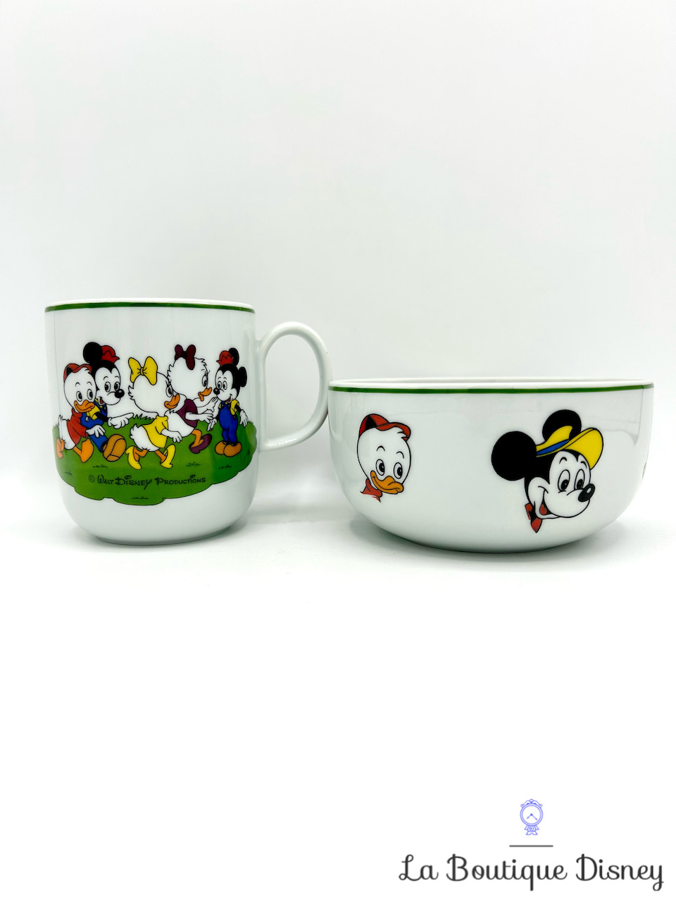 Ensemble Tasse Bol Mickey et ses amis Walt Disney Productions Vista Alegre Portugal porcelaine vintage