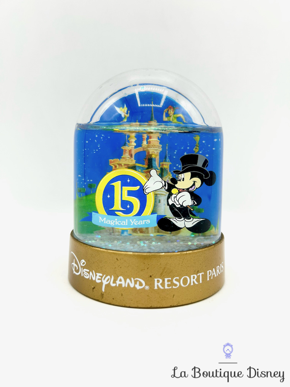 Boule à neige 15 ème Anniversaire Disneyland Paris 15 ans Disney Snow Globe plastique Magical Years