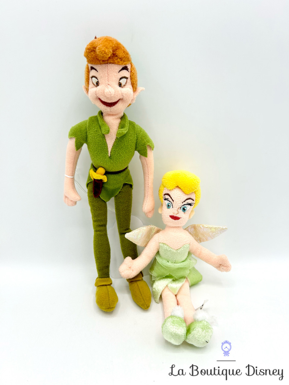 Peluches Peter Pan Fée Clochette Disney Store vintage mini poupées 25 cm