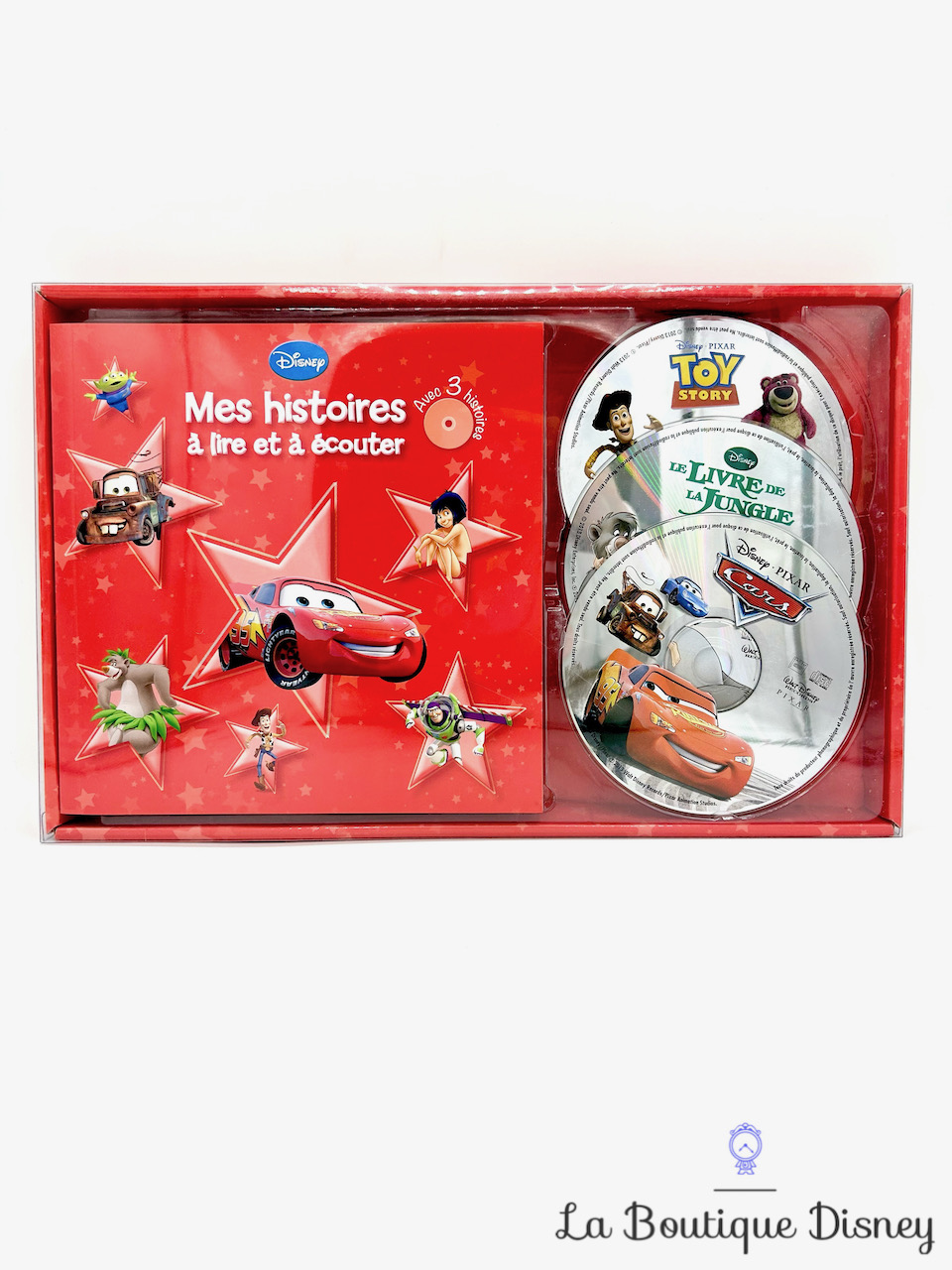 Coffret Livres CD Mes histoires à lire et à écouter Disney Hachette Cars Toy Story Le Livre de la jungle