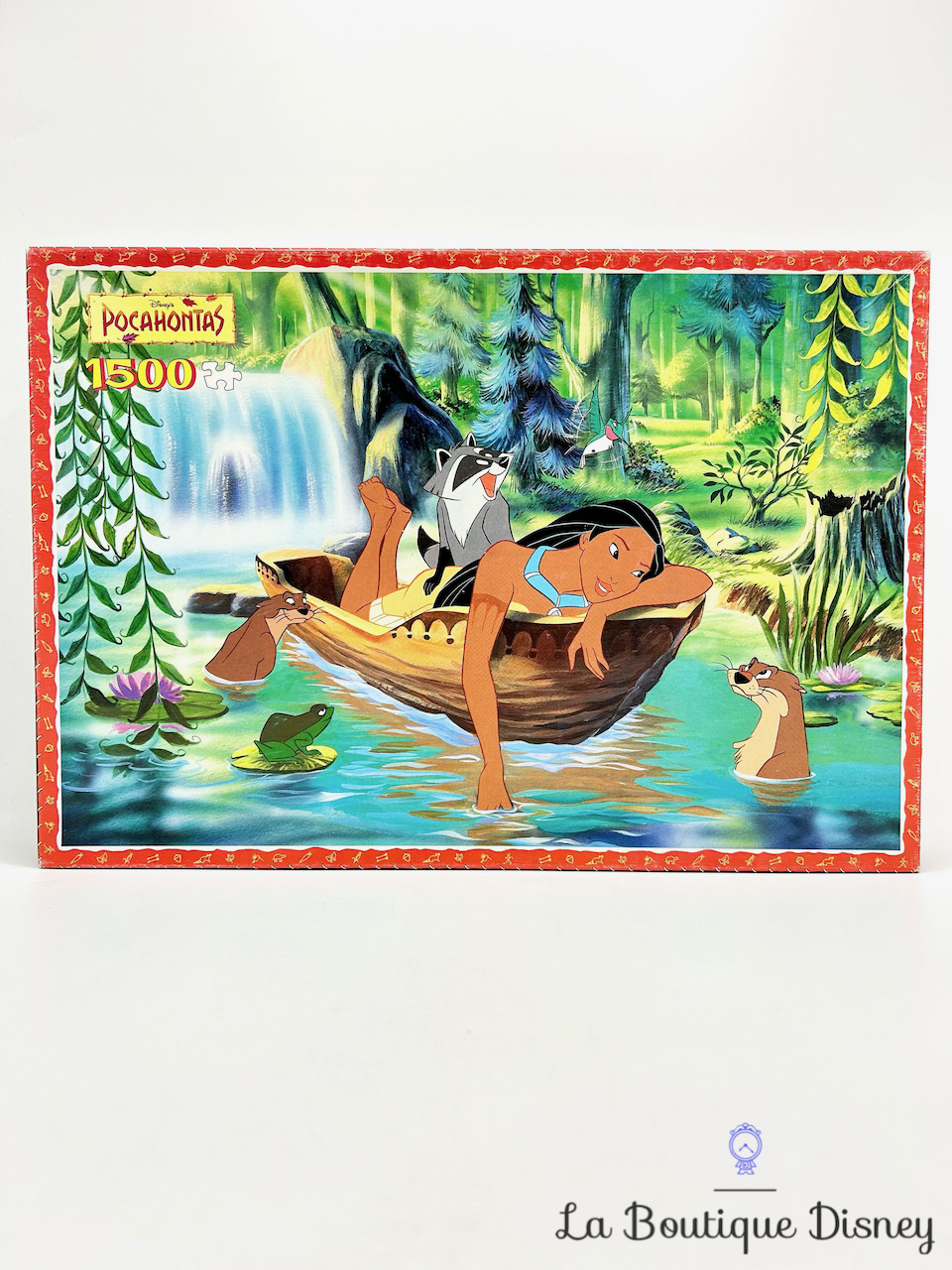 Puzzle 1500 Pièces Pocahontas Disney Jumbo 1995 vintage Meeko Flit RARE