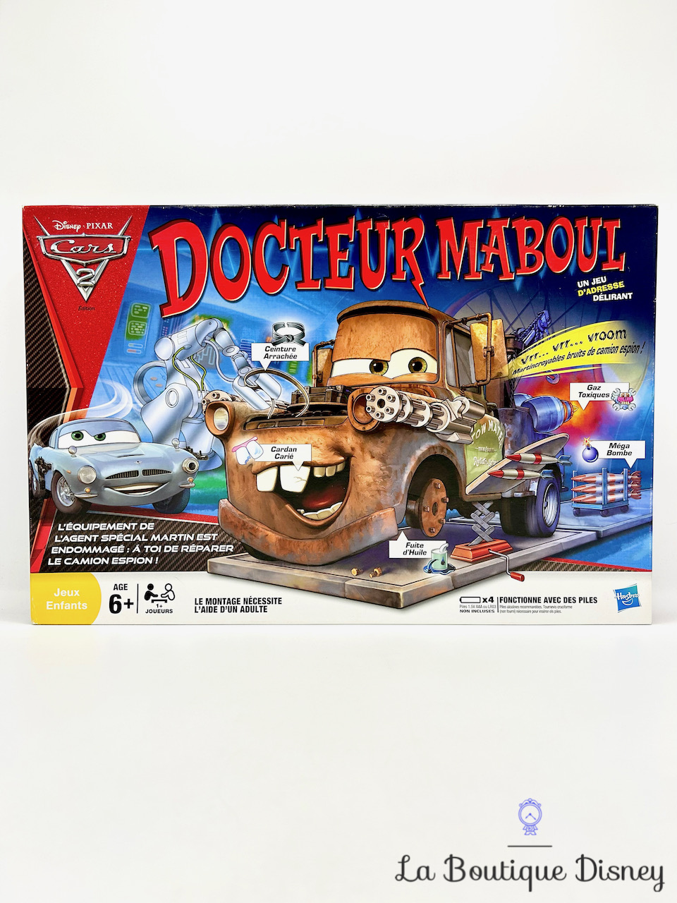 Jeu de société Docteur Maboul Cars 2 Disney Pixar Hasbro Martin dépanneuse