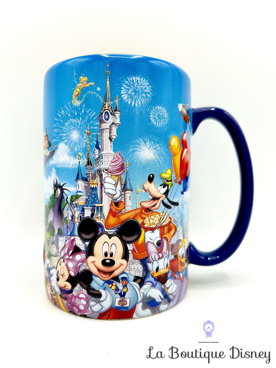 Tasse Mickey et ses amis Château Attractions Disneyland Paris mug Disney bleu